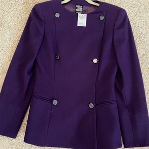 Vintage State of Claude Montana Purple Wool Line Blazer